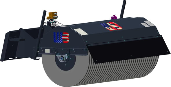 angle broom for skid steer