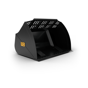 high tip roll out bucket with vertical cylinders