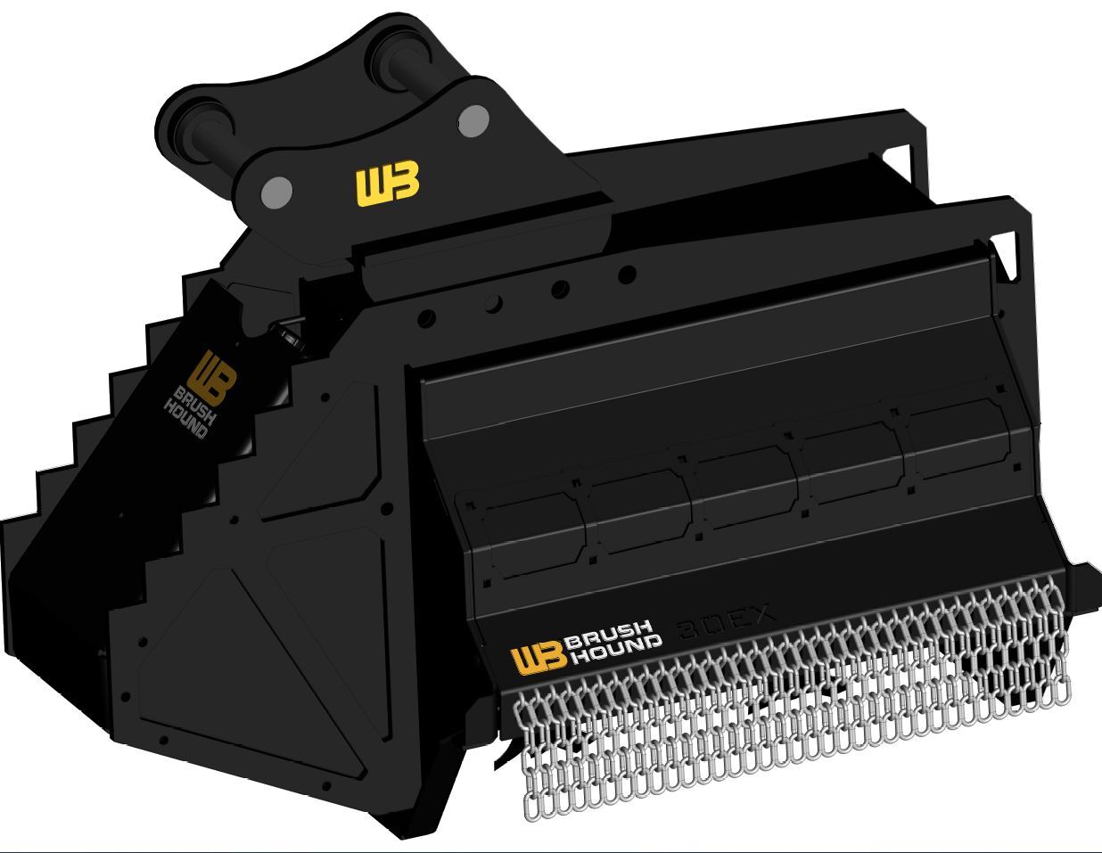 excavator flail shredder for land clearing