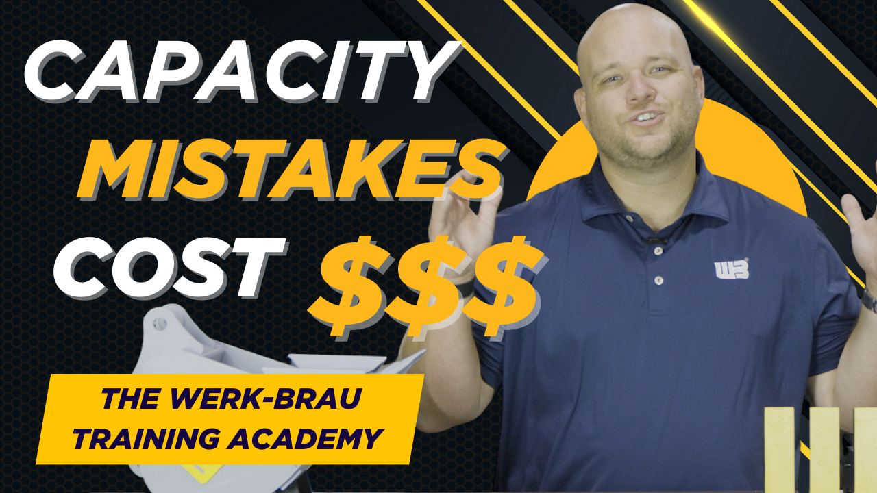 excavator bucket capacity struck vs heaped