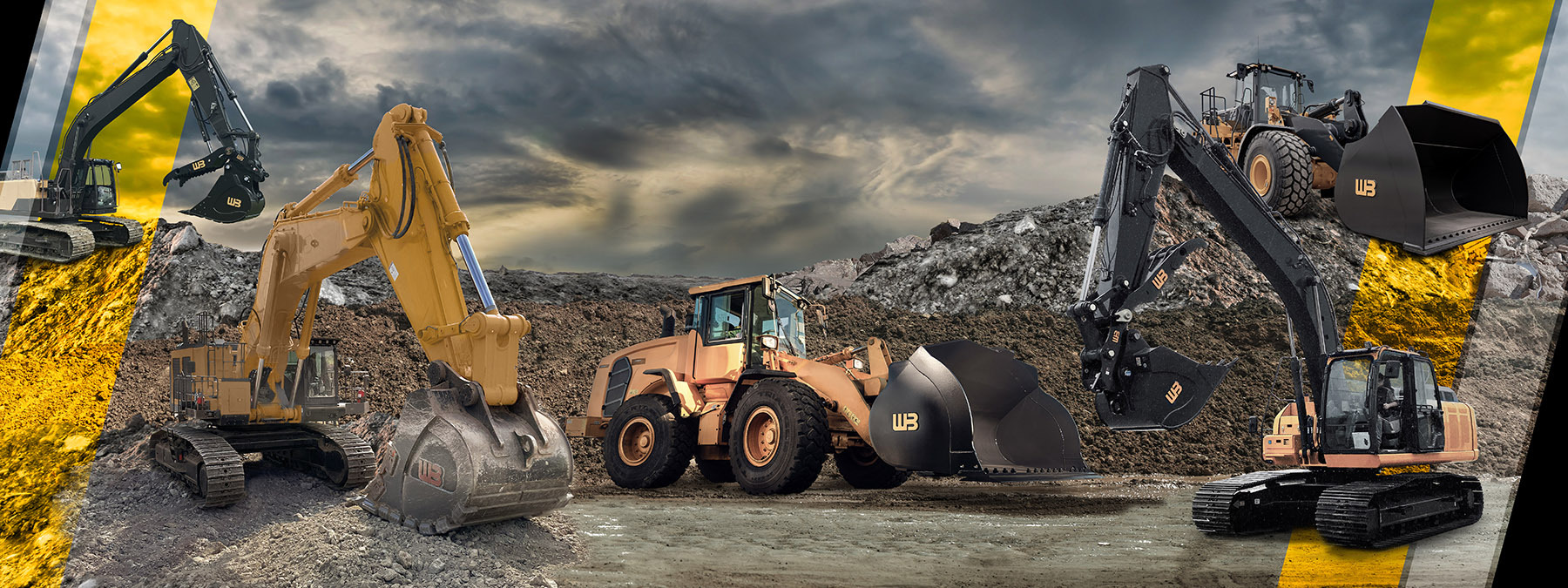 Excavator background for home page